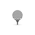 Golf Ball on Tee icon. Vector illustration Royalty Free Stock Photo
